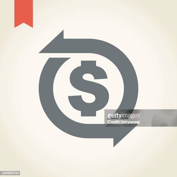 money circulation icon - arrival stock illustrations