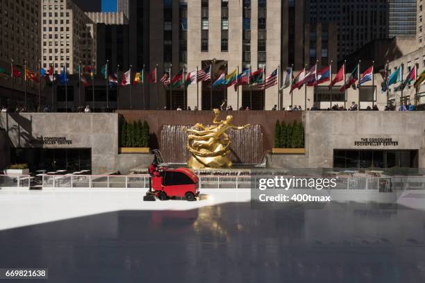 rockefeller center - zamboni marchio depositato foto e immagini stock