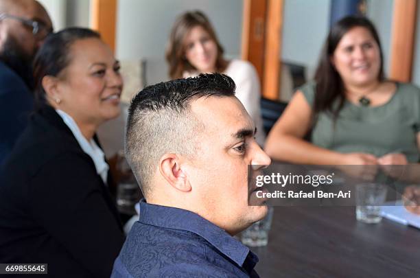 boardroom presentation during a business meeting - photohui stock pictures, royalty-free photos & images