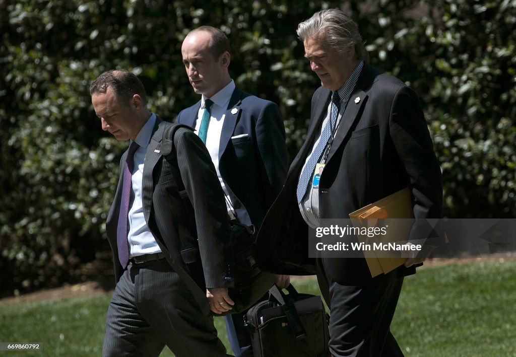 President Trump Departs White House For Wisconsin