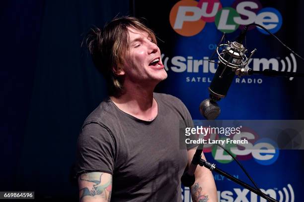 John Rzeznik Performs Live To Celebrate The 10th Anniversary Of SiriusXM's The Pulse Morning Show With Ron Ross at SIRIUS XM Studio on April 18, 2017...