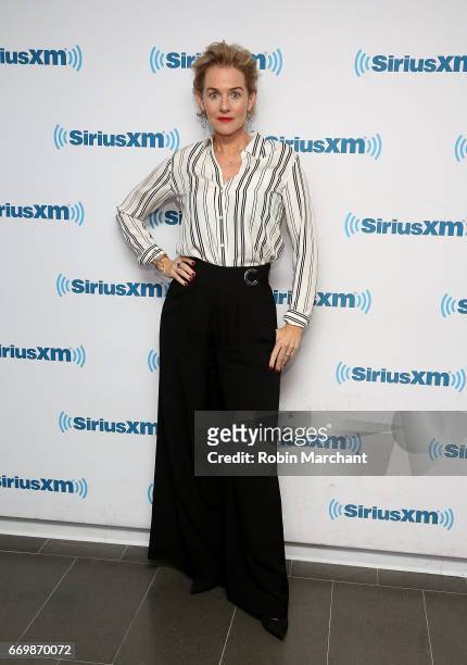 Penelope Ann Miller visits at SiriusXM Studios on April 18, 2017 in New York City.