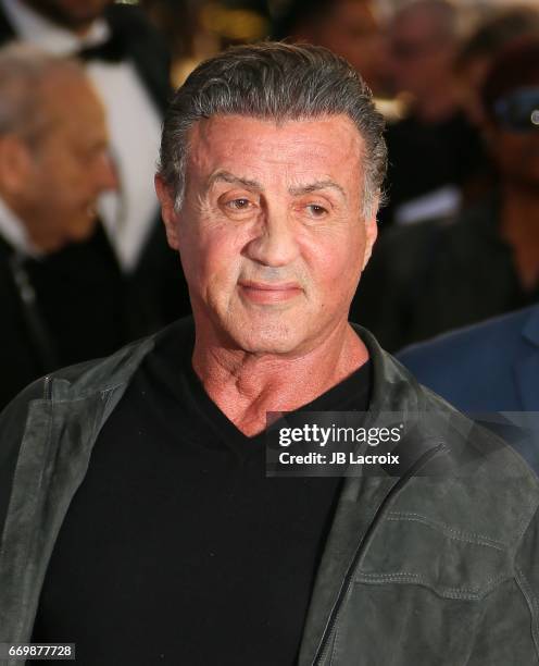 Sylvester Stallone attends the premiere of Open Road Films' 'The Promise' on April 12, 2017 in Hollywood, California.