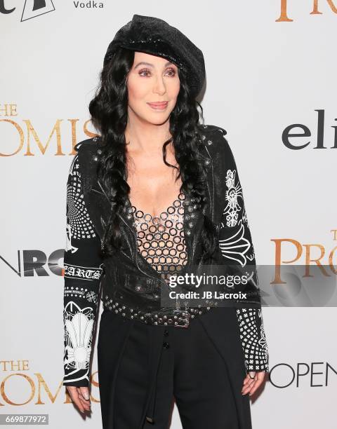 Singer Cher attends the premiere of Open Road Films' 'The Promise' on April 12, 2017 in Hollywood, California.