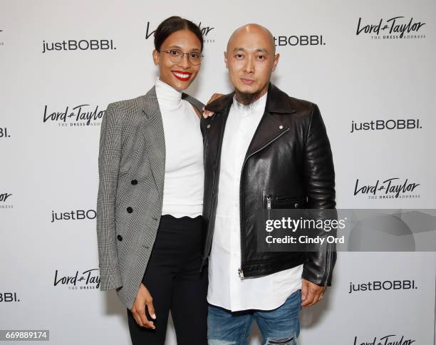 Bee Nguyen and TyLynn Nguyen attends as Lord & Taylor and Bobbi Brown celebrate the launch of the justBOBBI concept shop on April 17, 2017 in New...