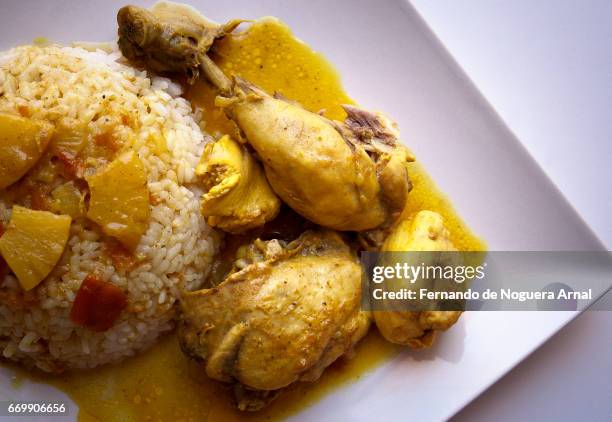 pollo al curry - comidas y bebidas 個照片及圖片檔