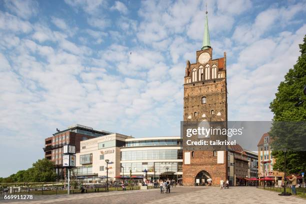 city gate kröpeliner gate in rostock, germany, europe - rostock stock pictures, royalty-free photos & images
