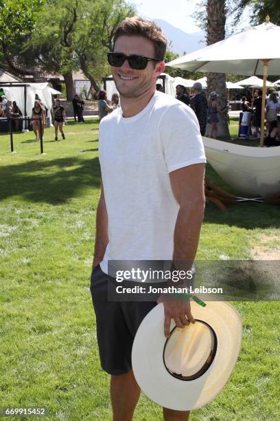 Scott Eastwood attends The Hyde Away, hosted by Republic Records & SBE, presented by Hudson and bareMinerals during Coachella on April 15, 2017 in...