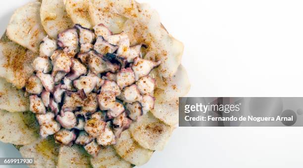 pulpo a la gallega - alimento stock pictures, royalty-free photos & images