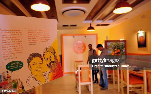 Postik Restaurant affiliated Patanjali open at Baltana Zirakpur on April 17, 2017 in Mohali, India. Postik, a restaurant, uses only Patanjali...