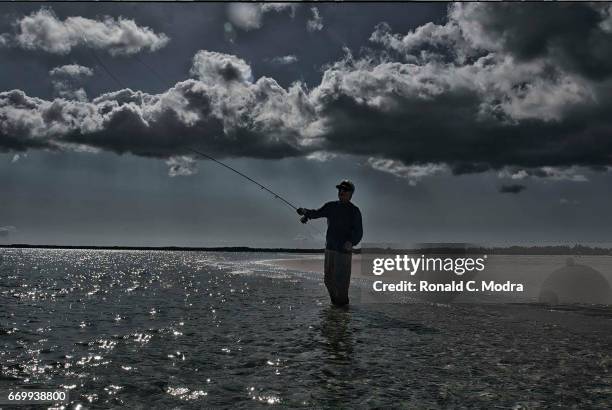 Fishing for bonefish on March 28, 2017 in Cherokee Sound, Abacoa.