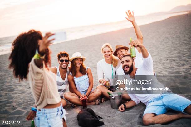 group of friends making a selfie - giant camera stock pictures, royalty-free photos & images