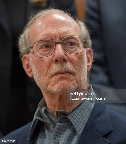 Stanley Patz looks on during a press conference following the sentencing of Pedro Hernandez, convicted for the 1979 kidnapping and murdering of his...