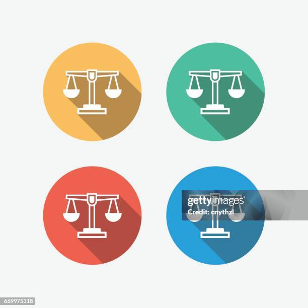 law and order2 multi colored circle flat icon - multi discipline stock illustrations