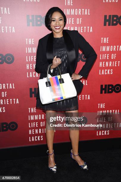 Alicia Quarles attends "The Immortal Life of Henrietta Lacks" premiere at SVA Theater on April 18, 2017 in New York City.