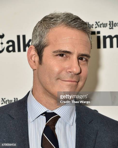 Andy Cohen attends TimesTalks Presents Camille Paglia and Andy Cohen at New York Society for Ethical Culture on April 18, 2017 in New York City.