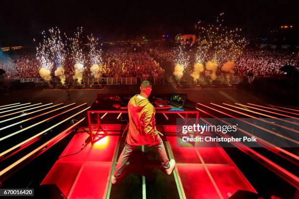 Snake performs on the Outoor Stage during day 2 of the Coachella Valley Music And Arts Festival at the Empire Polo Club on April 15, 2017 in Indio,...