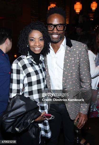 Adriane Lenox and Billy Porter attend the after party for"The Immortal Life of Henrietta Lacks" premiere at TAO Downtown on April 18, 2017 in New...