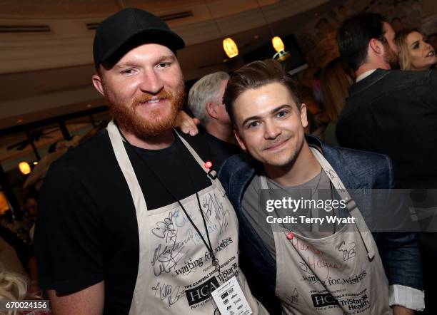 Eric Paslay and Hunter Hayes attend the 16th Annual Waiting for Wishes Celebrity Dinner Hosted by Kevin Carter & Jay DeMarcus on April 18, 2017 in...