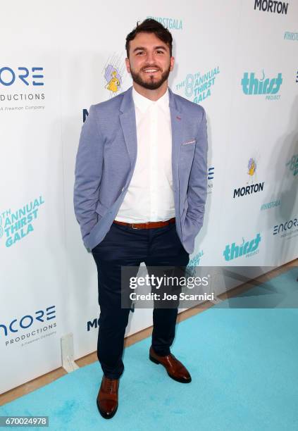 Internet personality Zane Hijazi attends the Thirst Project's 8th Annual thirst Gala at Beverly Hills Hotel on April 18, 2017 in Beverly Hills,...