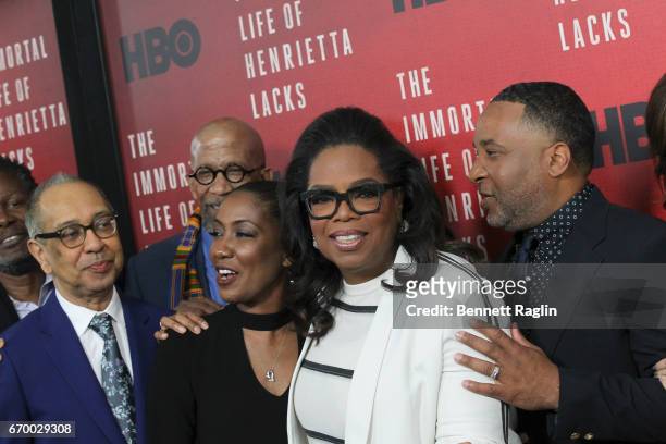 Actress Oprah Winfrey attends "The Immortal Life Of Henrietta Lacks" New York Premiere at SVA Theater on April 18, 2017 in New York City.