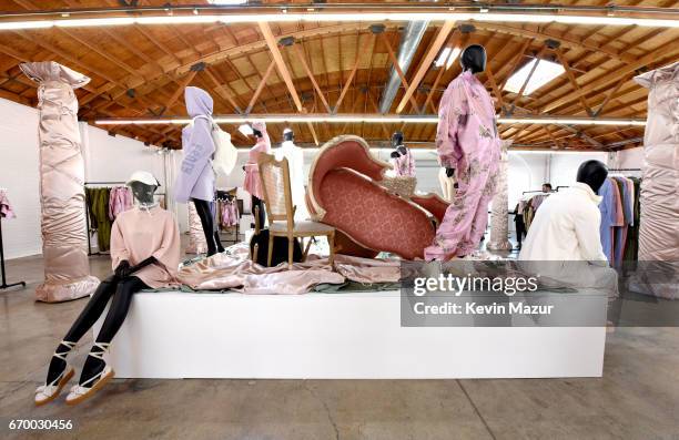 View of the atmosphere at the FENTY PUMA by Rihanna Experience on April 18, 2017 in Los Angeles, California.