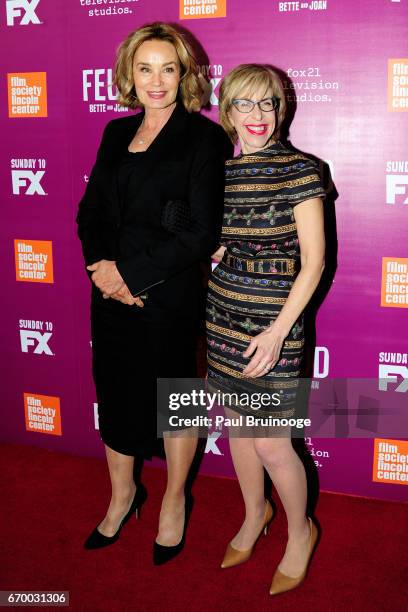 Jessica Lange and Jackie Hoffman attend the "Latin History For Morons" Opening Night Celebration at The Public Theater on March 27, 2017 in New York...