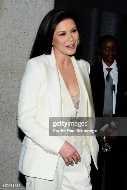 Catherine Zeta-Jones attends the "Latin History For Morons" Opening Night Celebration at The Public Theater on March 27, 2017 in New York City.