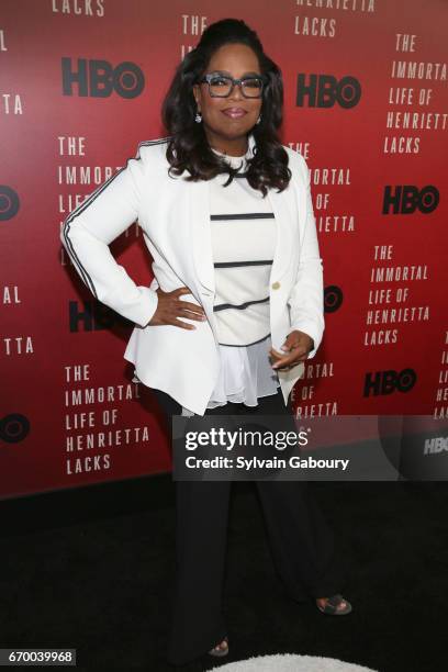 Oprah Winfrey attends "The Immortal Life Of Henrietta Lacks" New York Premiere on April 18, 2017 in New York City.