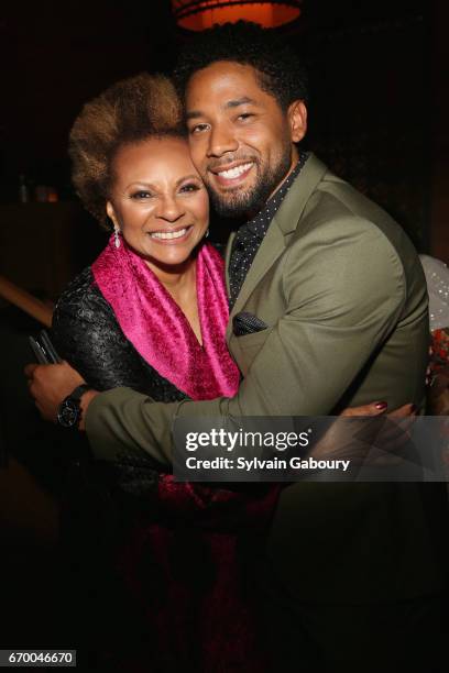 Leslie Uggams and Jussie Smollett attend "The Immortal Life Of Henrietta Lacks" New York Premiere - After Party at TAO Downtown on April 18, 2017 in...