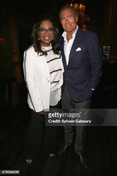 Oprah Winfrey and Richard Plepler attend "The Immortal Life Of Henrietta Lacks" New York Premiere - After Party at TAO Downtown on April 18, 2017 in...