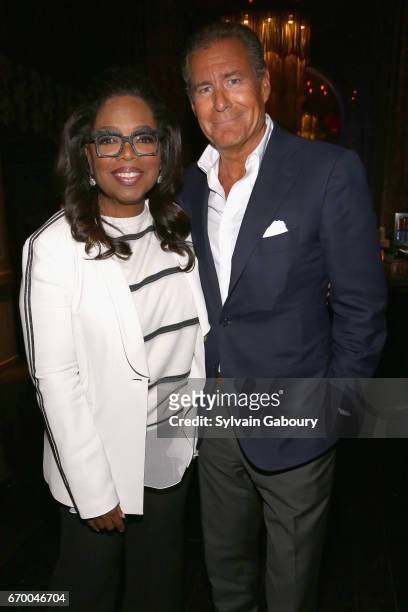 Oprah Winfrey and Richard Plepler attend "The Immortal Life Of Henrietta Lacks" New York Premiere - After Party at TAO Downtown on April 18, 2017 in...