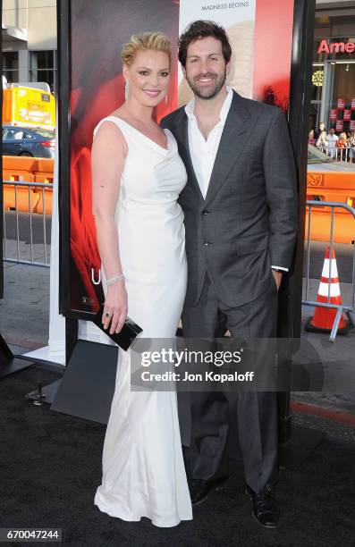 Actress Katherine Heigl and singer Josh Kelley arrive at the Los Angeles Premiere "Unforgettable" at TCL Chinese Theatre on April 18, 2017 in...