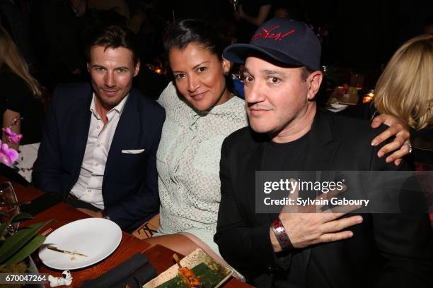 Alex Lundqvist, Keytt Lundqvist and Gregg Bello attend "The Immortal Life Of Henrietta Lacks" New York Premiere - After Party at TAO Downtown on...