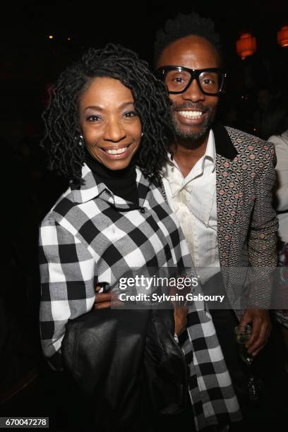 Adriane Lenox and Billy Porter attend "The Immortal Life Of Henrietta Lacks" New York Premiere - After Party at TAO Downtown on April 18, 2017 in New...