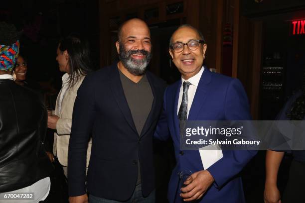 Jeffrey Wright and George C. Wolfe attend "The Immortal Life Of Henrietta Lacks" New York Premiere - After Party at TAO Downtown on April 18, 2017 in...