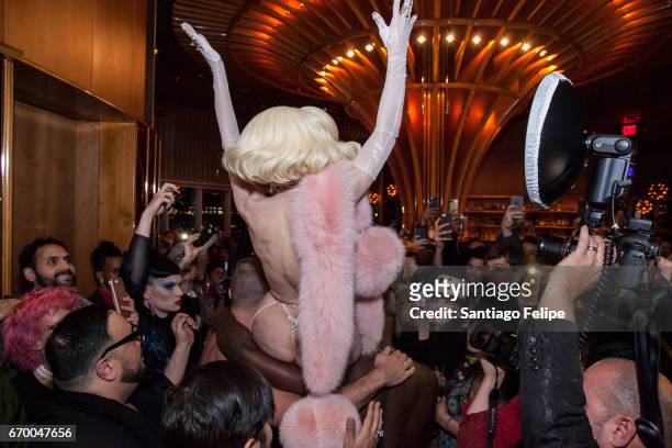 Amanda Lepore celebrates her book launch with a after party at the Boom Boom Room on April 18, 2017 in New York City.