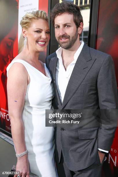 Actor Katherine Heigl and musician Josh Kelley attend the premiere of Warner Bros. Pictures' "Unforgettable" at TCL Chinese Theatre on April 18, 2017...