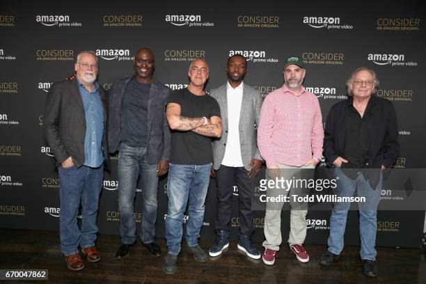 Executive producer Michael Connelly, actors Lance Reddick, Titus Welliver, Jamie Hector, executive producers Henrick Bastin and Eric Overmyer attend...