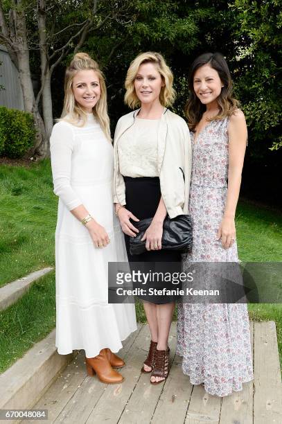 Andrea Lupin; Julie Bowen and Norah Weinstein attend the annual H.E.A.R.T. Brunch featuring Stella McCartney on April 18, 2017 in Los Angeles,...