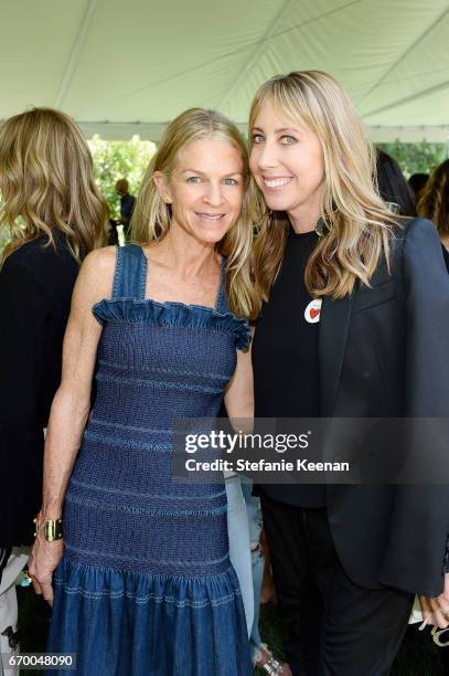 Crystal Lourd and Eve Gerber attend the annual H.E.A.R.T. Brunch featuring Stella McCartney on April 18, 2017 in Los Angeles, California.