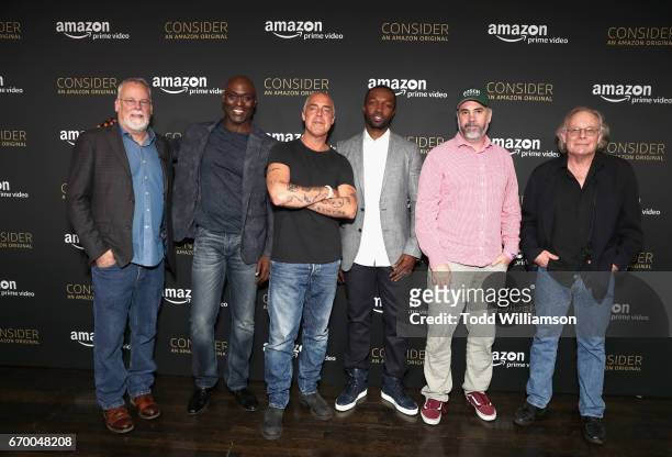 Executive producer Michael Connelly, actors Lance Reddick, Titus Welliver, Jamie Hector, executive producers Henrick Bastin and Eric Overmyer attend...