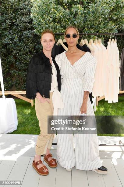 Stella McCartney and Leona Lewis attend the annual H.E.A.R.T. Brunch featuring Stella McCartney on April 18, 2017 in Los Angeles, California.