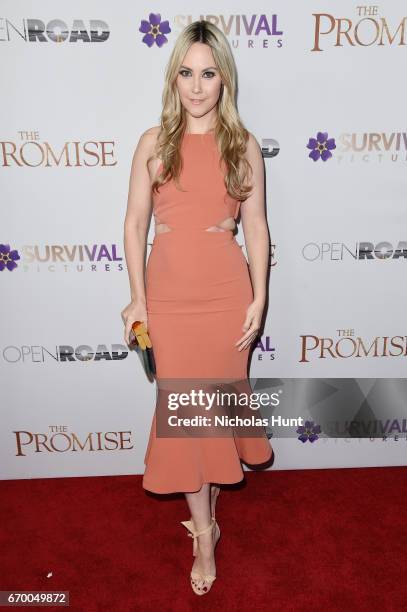 Elizabeth Kurpis attends the New York Screening of "The Promise" at The Paris Theatre on April 18, 2017 in New York City.