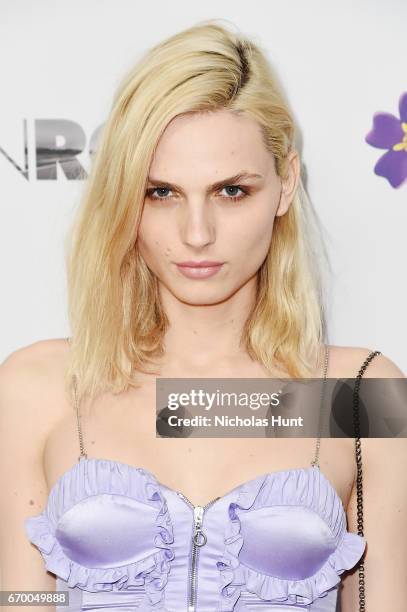 Model Andreja Pejic attends the New York Screening of "The Promise" at The Paris Theatre on April 18, 2017 in New York City.