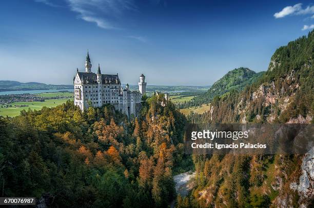 neuschwanstein castle near fussen, bavaria - neuschwanstein stock pictures, royalty-free photos & images