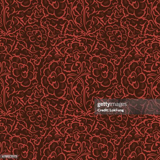 seamless background - ornate motif - illustration - lokfung stock illustrations