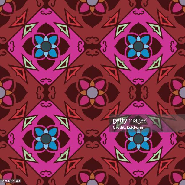 seamless background - ornate motif - illustration - lokfung stock illustrations