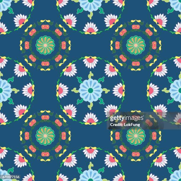 seamless background - ornate motif - illustration - lokfung stock illustrations