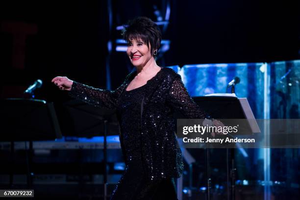 Chita Rivera performs during Concert For America: Stand Up, Sing Out! at Town Hall on April 18, 2017 in New York City.